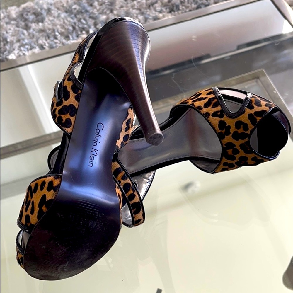 Leopard Skin Heels Sandals - Picture 4 of 4